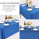 4 Pack Rectangle Tablecloth 60x102 Inch Washable Polyester Table Cover for Wedding Dining Table Buffet Parties Banquet Decoration（Blue）