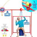 GoSports Backyard Water Toy Game for Kids & Adults - Splash Tower Burst Water Balloon Dunk Tank, Large