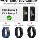 Bling Metal Band Compatible with Fitbit Charge 6/ Charge 5 for Women, Dressy Bracelet Jewelry Watch Band for Fitbit Charge 6 Fitness & Health Tracker