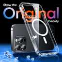 CANSHN Clear Magnetic Compatible with iPhone 16 Pro Max Case [Compatible with Magsafe] [Not Yellowing] Slim Thin Shockproof Protective Bumper Phone Case Cover 6.9 Inch - Clear