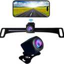 WiFi Backup Camera, Strong 5G WiFi HD1080P Clear Picture, Wide Angle Rear View Reverse Back up Camera, Night Vision Waterproof License Plate Reversing Rearview Camera for Car SUV Pickup iPhone