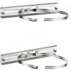 QILIPSU Pole Mounting Kits, 304 Stainless Steel 11.4" x 1.9" Brackets with Adjustable 28 Inch Clamps for Electrical Boxes, Devices, and Outdoor Applications