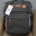 ISMGN Diaper Bag Backpack with Changing Station, Large Diaper Bag, Baby Bag, Multifunctional Diaper Bag, Gray