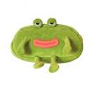 Novelty Funny Calm Down Brown Capybara Big Eyes Seagull Bird Big Mouth Green Frog Soft Stuffed Surface Fluffy Clothes Zipper Pencil Box Pencil Case Pencil Storage Holder Pouch Pen Bag -Frog