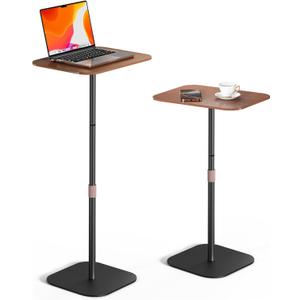Standing Laptop Stand, Floor Stand, Projector Stand with Height Adjustable, Metal Base, Side Table End Table for Bed, Sofa, Office, Home