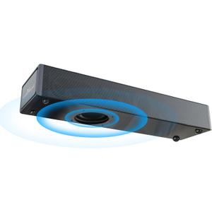 2.1 CH Sound Bar with Built-in Subwoofer, Small Soundbar for TV, PC, Gaming, Mini TV Speaker with Bluetooth/HDMI ARC/Optical/AUX/USB Connections (Black)