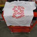 FAYALEQ Valentines Shirts for Women, Crewneck Sweatshirt with XOXO Lips Graphic, Valentines Day Pullover Gift White L