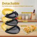 2 x 3-in-1 Tortilla Sealer - Adjustable Size For 6"-8-10" Crust,Detachable Tortilla Sealer Leak-proof Shark Tooth Design Dishwasher Safe, Suitable for Burritos,Dumplings,Pancakes (Yellow) (Yellow)