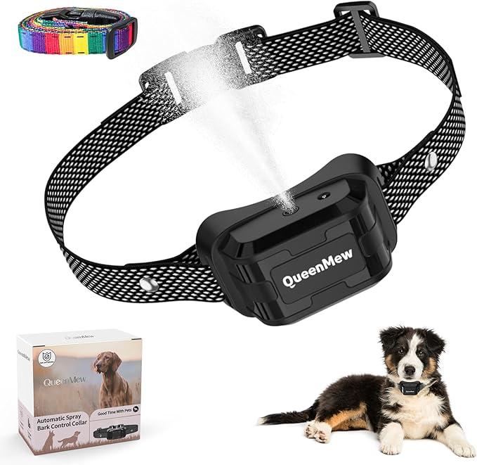 Citronella Bark Collar, Automatic Citronella Dog Bark Collar Spray Anti Dog Bark Collars with 2 Adjustable Spray Level, Citronella Dog Barking Training Collar No Shock Safty for Dogs