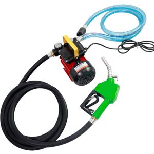 110-120V 550W Diesel Transfer Pump,Electric Fuel Transfer Pump & 32GPM Self-Priming Pump & AUTO Fuel Nozzle & 2 Hoses NPT Threads Fitting
