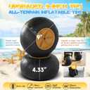Beach Wagon with Big Wheels for Sand, Double-Layer, 9" PVC All-Terrain Wheel, 500 lb Load Capacity, Oversized 400L, for Beach, Camping, Garden & Outdoor Sports (Black)