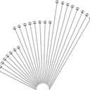 36 Pieces Cocktail Picks Stainless Steel Martini Picks 4, 6, 8, Inch Stainless Steel Appetizer Drink Sticks Cocktail Toothpicks for Hamburger Birthday Party Home Bar