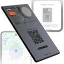 Rolling Square AirCard Pro Dual - Bluetooth Wallet Tracker - Compatibile with Both Apple iOS Find My and Google Android Find Hub  Wireless Charging, Anti-Loss Card  Smart Locator, Gray