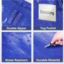 TICONN 6 Pack Extra Large Moving Bags with Zippers & Carrying Handles, Heavy-Duty Storage Tote Moving Boxes for Space Saving (Blue)