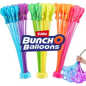 Bunch O Balloons Tropical Party by ZURU, 100+ Rapid-Filling Self-Sealing Tropical Colored Water Balloons for Outdoor Family, Friends, Children Summer Fun (3 Count)