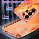 Casetego for Galaxy S26 Ultra Case,Compatible with MagSafe,[Military Grade Drop Test] Full Body Protection Slim Shockproof Rugged Marble Women Case for Samsung Galaxy S26 Ultra 5G 6.9 inch,Orange