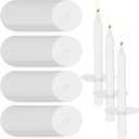 250 Pcs Church Candle Drip Protectors Paper Holders Bulk for Candlelight Service Kit for Devotional Vigil Church Service Memorial Shabbat Christmas Eve, 3.15 Inch