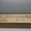 LVB Black Console Table, Modern Entryway Table with 3 Tier Storage Shelves, Industrial Sofa Table Behind Couch for Living Room, Farmhouse Wood Metal Entry Table for Hallway Foyer, Black Oak, 55 Inch