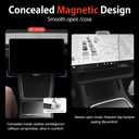 YONZEE Under Screen Storage for Tesla Model Y 2025-2026 and Model 3 2024-2026 (Juniper and Highland), Magnetic Hidden Center Console Organizer Tray, Easy Installation