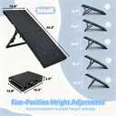 Dog Ramp for Car,33.2"x 12.8" Dog Stairs for Large Dogs with Anti-Slip Surface,Large Folding Pet Stairs for SUV,Truck with Adjustable Height,Outdoor Portable Wide Dog Steps up to 88LBS