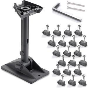 Yescom Starlink Mini Roof Mount Pivot Mounting Kit Heavy Duty Adjustable Tilt Angle Bracket with Pipe Pole Adapter Standard Dish Installation