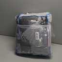 Smoofy Fluffy Full Size Comforter Sets 3 Pieces - Dark Grey Fleece Fluffy Comforter Set, Luxury Fuzzy Full Bed Set, Soft Comforter Full Size All Season, Heavy Faux Fur Comforter with 2 Pillow Cases