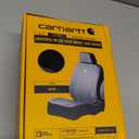 Carhartt Universal Nylon Duck Canvas Fitted Seat Cover, Durable Seat Protection with Rain Defender, Single, Gravel (One Size)