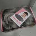 Grey Wig - Long Silver Wavy Wigs for Women Middle Part Gray 26 inch Natural Curly Synthetic Wig Heat Resistant Fiber Wigs for Daily Party Use