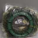 Christmas Wreath 16 Inch Green Artificial Front Door Wreath with Pine Cones Berries Balls LED Fairy Light Decorations for Fireplace Outdoor Indoor Party Wall Home Decor (Gold)