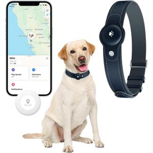 New GPS Tracker for Dogs: Smart Pet Collar with Real-Time Tracking,No Monthly Fee/Subscription (iOS & Android) Waterproof, Anti-Lost,365-Day Long Battery Life GPS Tracker Dog Collar(Tracker Included)