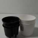 7 Inch Self Watering Planter for Indoor Plants, White Decorative Round Plastic Self Watering Pots