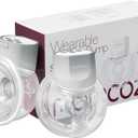 Momcozy Hands-Free Breast Pump S12 Pro, Wearable & Portable Pump with Soft DoubleFit Flange, 3 Modes | 9 Levels Double Electric Pump, Smart Display, 24mm, 2 Pack, Cozy Grey