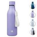 Insulated Water Bottle with Strap,18 oz Double Wall Stainless Steel Vacuum Bottles Metal Water Flask,Wisteria