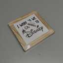 Inspirational Wood Signs, Box Wood Plaques Desk Dcor, Decorative Plaques and Signs, Rustic Office Decor Art, Motivational Office Desk Decor, Farmhouse House Decoration, I Work So We Can Go to Disney (5.9*5.9inch, Style 01)