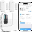 Door Chime,Sanjie WiFi Door Sensor Open Chime When Entering for Business/Home/Store/Office Alert Your Phone,Alarms for Kids Safety,500 FT Range,20 Ringtones ,2 Sensors 1 Receiver