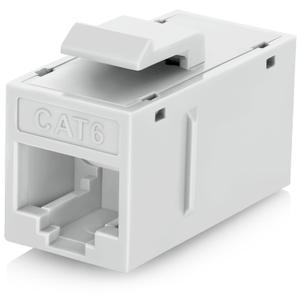 Everest 24-Pack Cat6 RJ45 Keystone Coupler - Female to Female - Cat 6, Cat5e Compatible - White
