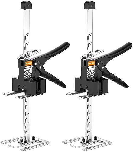 RENYINDA Labor-Saving Arm Jack Multifunctional Construction Jacks, Furniture Jacks， for Installing Windows and Doors, Lifting Furniture, Woodworking Tools, Wall Tile Positioning (Black, 15.7inches)