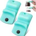 2 Pack Canning Jar Opener with Magnets, Mason Jar Opener For Canning Lids, for Regular and Wide Mouth Lids, Powerful Magnet for Easy Refrigerator Storage, Releases Vacuum Seal (Blue)