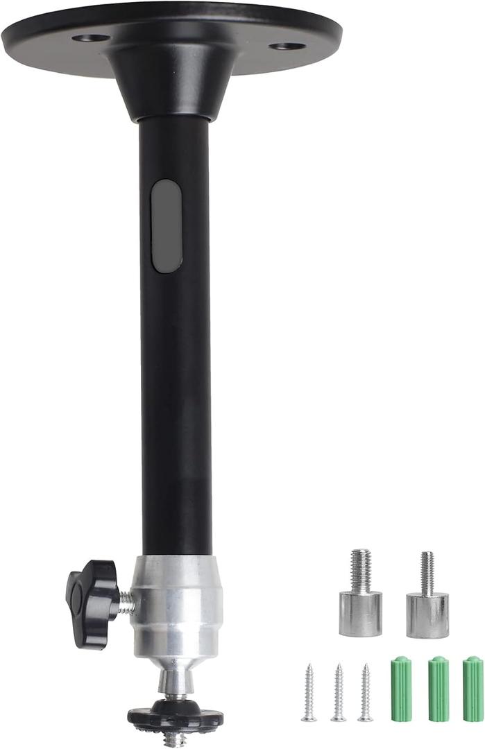 Mini Ceiling Wall Projector Mount Stand Compatible with QKK, DR.J, DBPOWER, Anker, VANKYO, AAXA, Jinhoo, PVO, TMY, AuKing and Most Other Mini Projector (175mm, Black) (Upright)