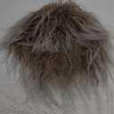 karlery Men and Women Long Curly Brown Gradient White Wig 70s 80s Rocker Mullet Party Funny Wig Costume Wig