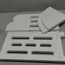 Meangood Bathroom Corner Shelf Stand, 3 Tier Solid Wood Display Shelf for Narrow Space, Shower Corner Shelf, Plant Stand Nightstand, for Living Room, Bedroom, Home Office, Elegant White