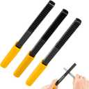 3 Pieces Thread Repair Files Kit, SAE & Metric Thread Restorer File Set with Safety Caps, Rethreading Tool Kit for Screws, Bolts & Plumbing