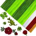 2 x MQOALA 484 Pieces Pipe Cleaners, Chenille Stems for Crafts, Thicker Fluffy Chenille Stems, 5 Assorted Colors Pipe Cleaners Craft for DIY Art Projects Party Decorations,Art and Craft Supplies