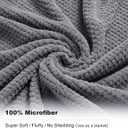 8-Piece Gray Bath Towel Set, 2 Extra Large Bath Towel Sheets, 2 Hand Towels and 4 Washcloths - Highly Absorbent Quick Dry Microfiber,Ultra Soft Towel Set for Bathroom, Waffle Weave Design, Pack of 8