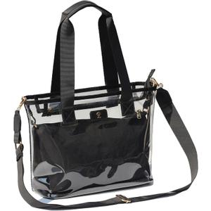 ESVAN Iridescent Soap Bubble Clear Tote Bag Stadium Approved with Bag-in-Bag Shoulder Design for Concerts, Beaches, Events