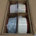 Ceramic Bowl with Lid: 20 oz Microwave Safe Porcelain Soup Containers for Food Storage, Meal Prep, Working Lunch, Picnic & Camping - 5-Inch Set of 4 Dipped Color & Speckle