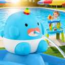 Water Table Pump Continuous Flow,Rechargeable Unicorn Toys Whale Pump,Battery Powered Water Pump Toy,Outdoor Water Play Table Accessories for Kids & Toddlers,Compatible with Step 2