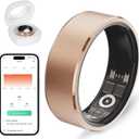 Smart Ring Health Fitness Tracker Women Men (10#(19.8mm), Rose Gold)