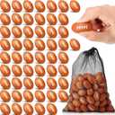 Zhanmai 72 Pcs Mini Foam Football Party Favors 1.5'' Stress Balls Bulk Toy for Sports Decorations Supplies Boys Girls Adults Outdoor Games with Drawstring Mesh Bag