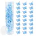 Ahoney 60PCS Mini Butterfly Hair Clips for Hair with Box Glitter 90s Y2k Hair Accessories for Girls Women (Blue)